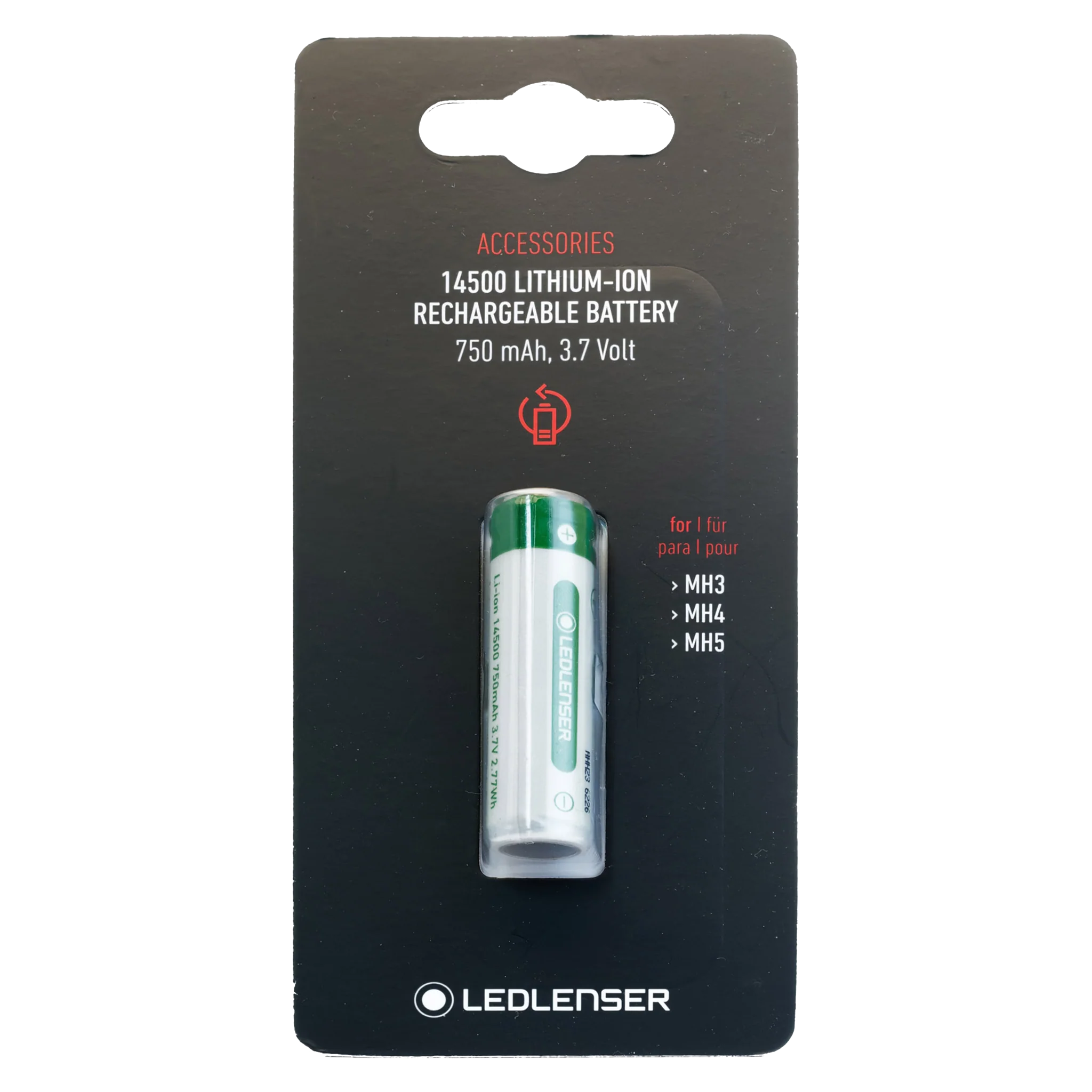 14500 Battery Li-ion Rechargeable 750mAh - Image 2