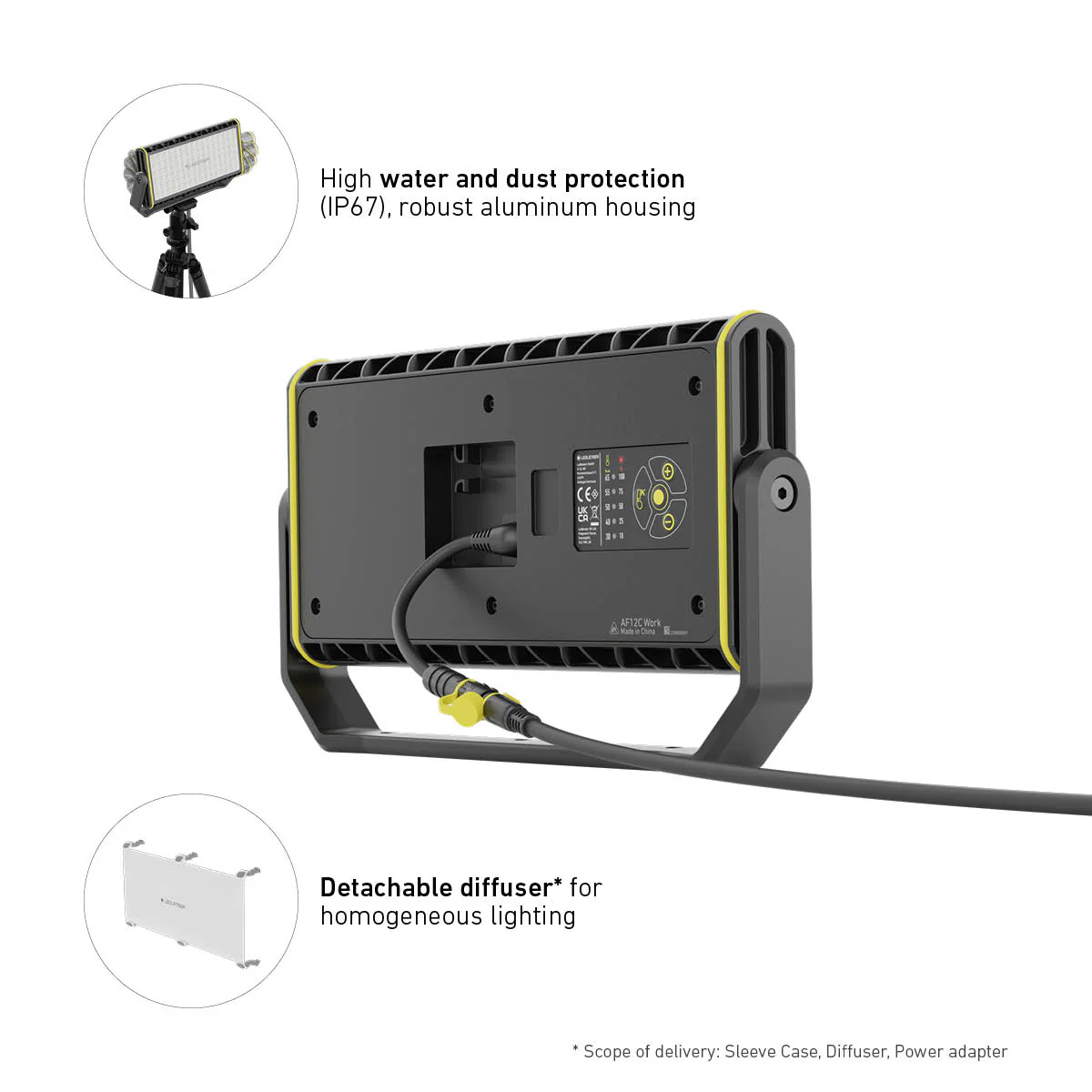AF12C WORK Wired Area Flood Light, 8000 Lumens - Image 5