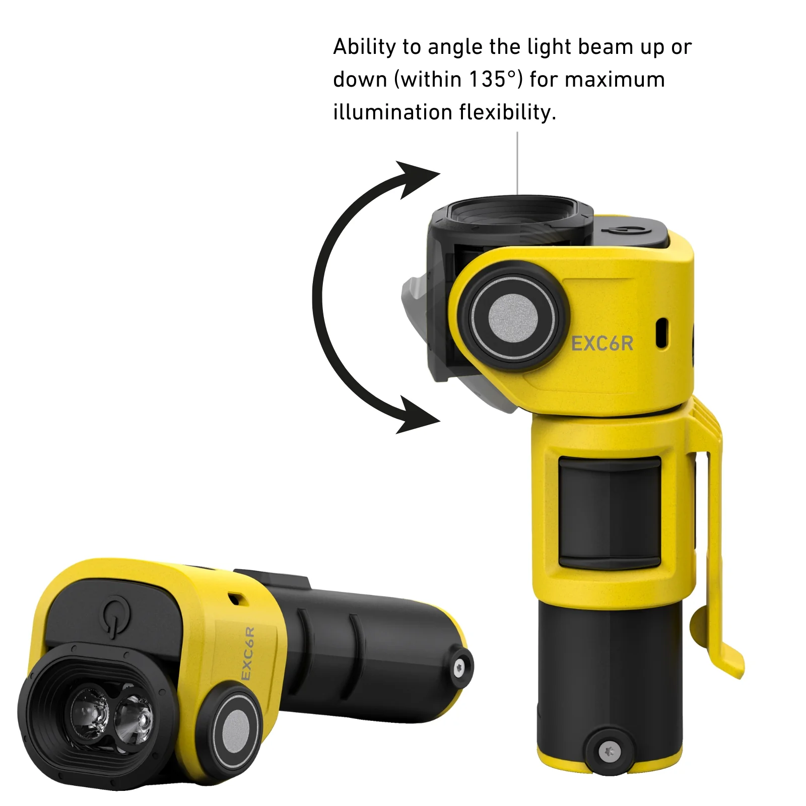 ATEX EXC6R Right Angle Rechargeable Torch Zone 0/21, 300 Lumens - Image 4