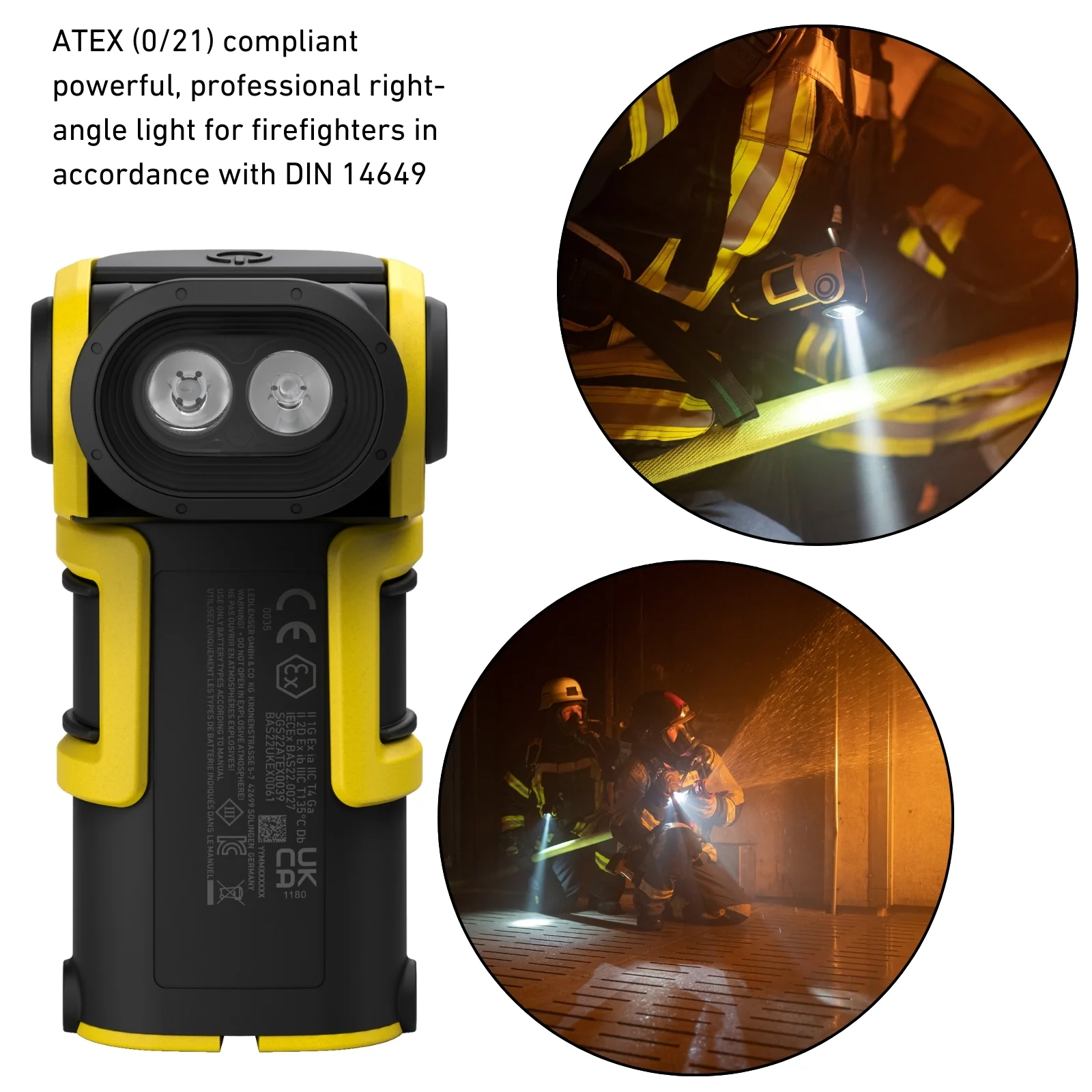 ATEX EXC6R Right Angle Rechargeable Torch Zone 0/21, 300 Lumens - Image 5