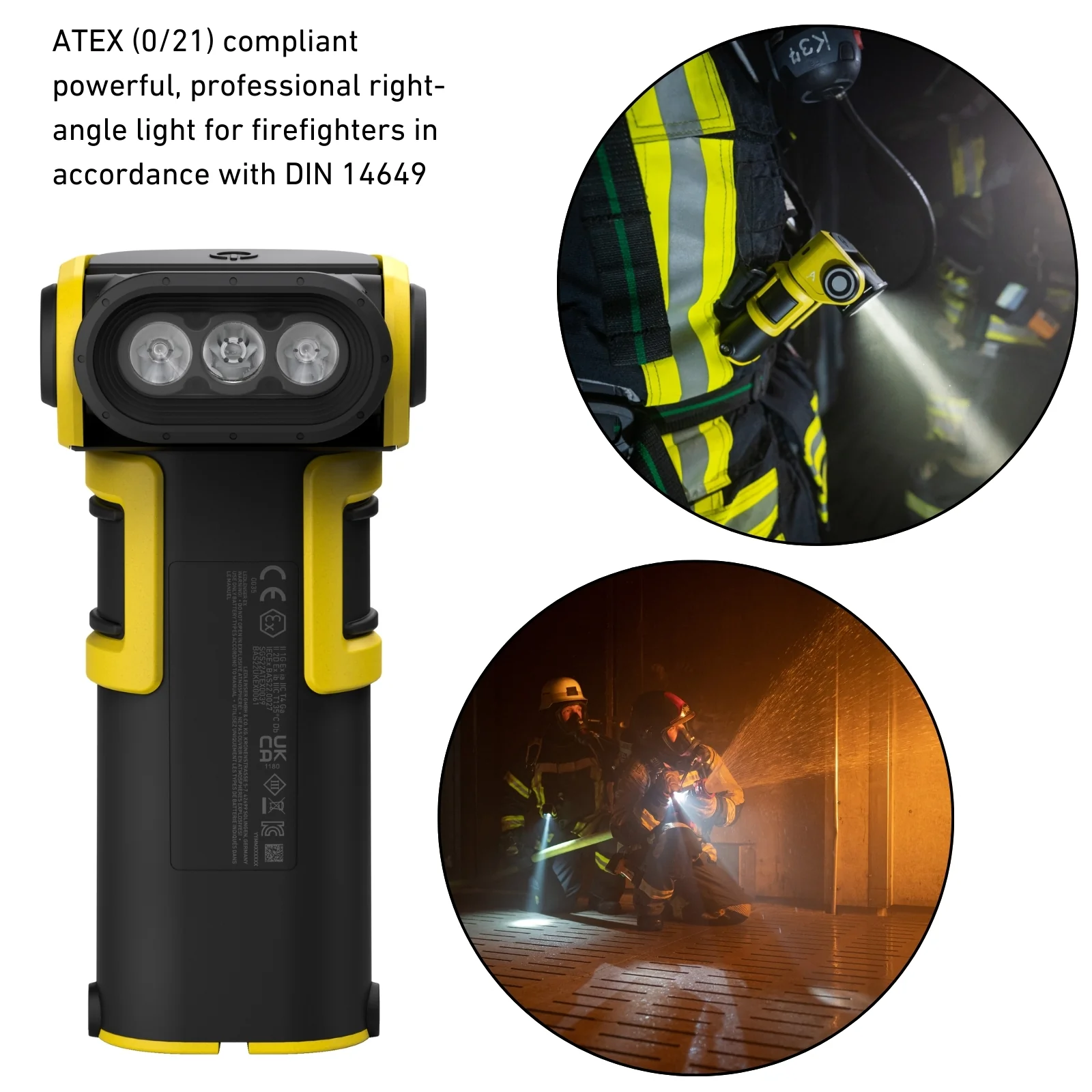 ATEX EXC7R Right Angle Rechargeable Torch Zone 0/21, 400 Lumens - Image 3
