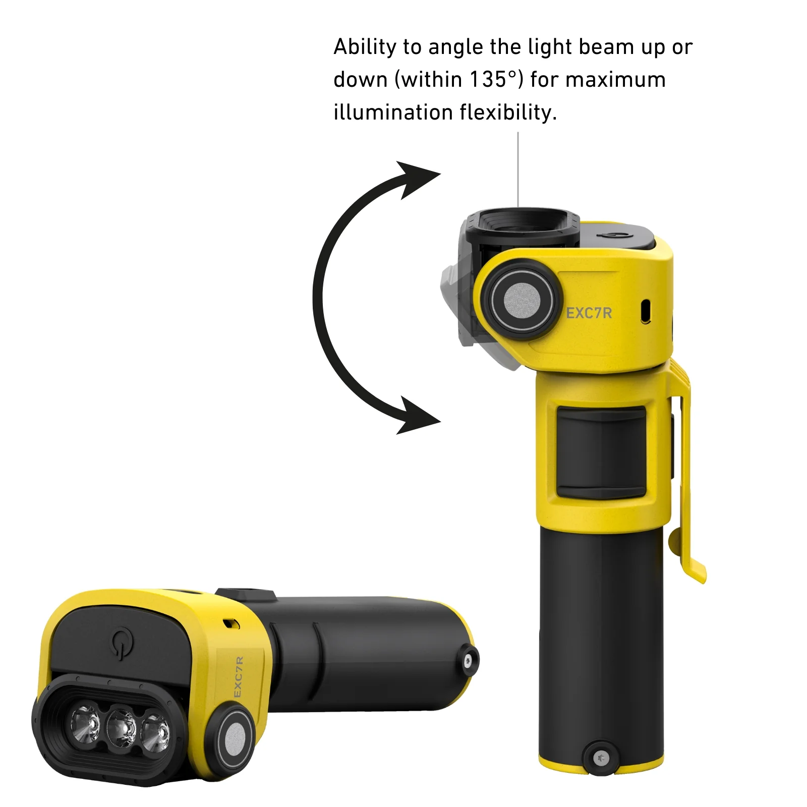 ATEX EXC7R Right Angle Rechargeable Torch Zone 0/21, 400 Lumens - Image 6