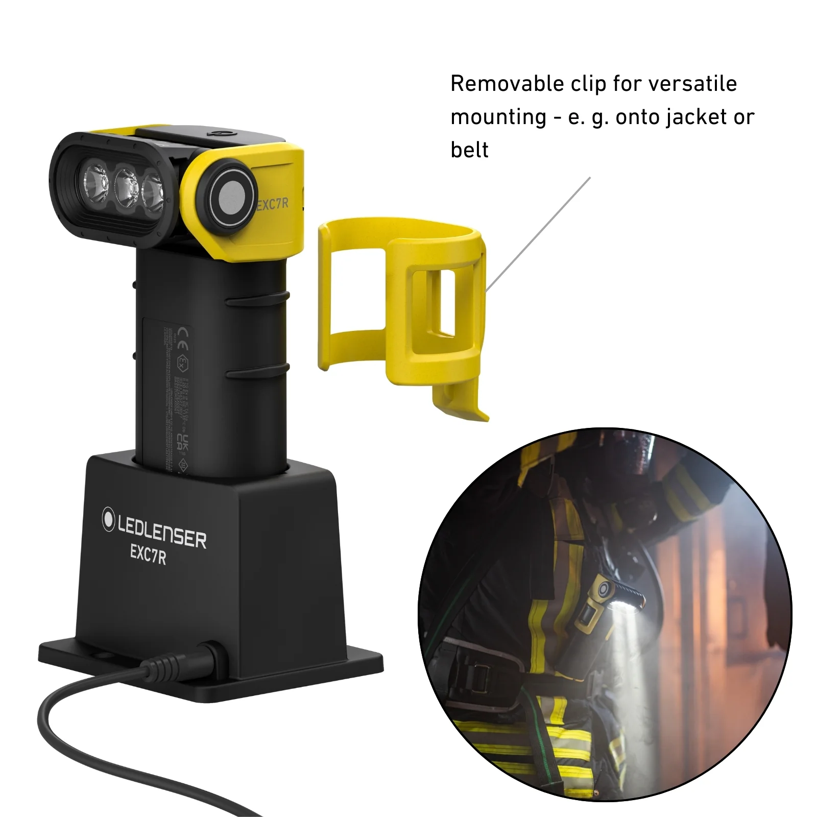 ATEX EXC7R Right Angle Rechargeable Torch Zone 0/21, 400 Lumens - Image 7