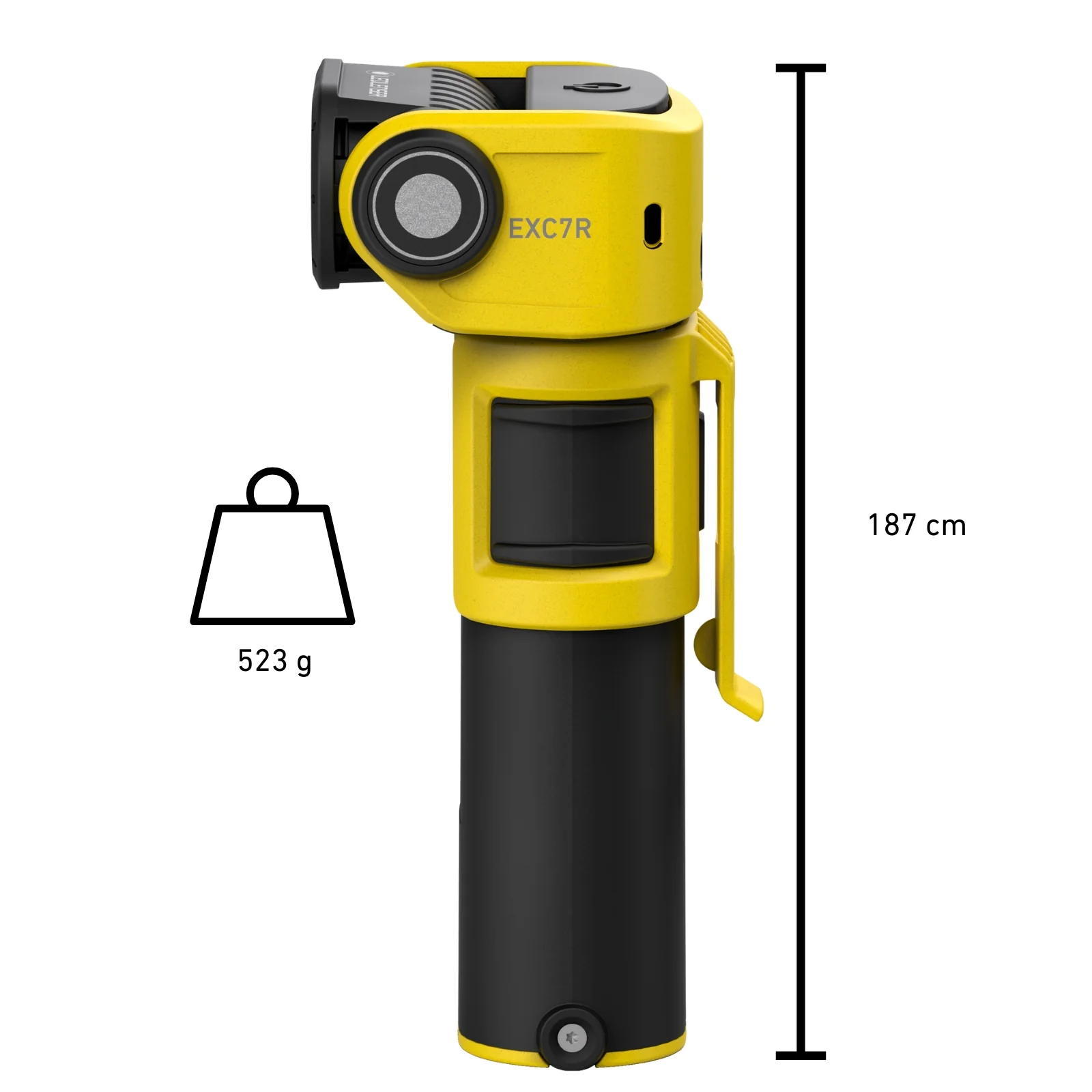 ATEX EXC7R Right Angle Rechargeable Torch Zone 0/21, 400 Lumens - Image 8
