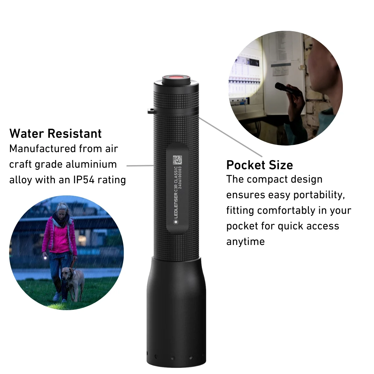 C3R Classic Rechargeable Pocket Torch 2024, 140 Lumens - Image 4