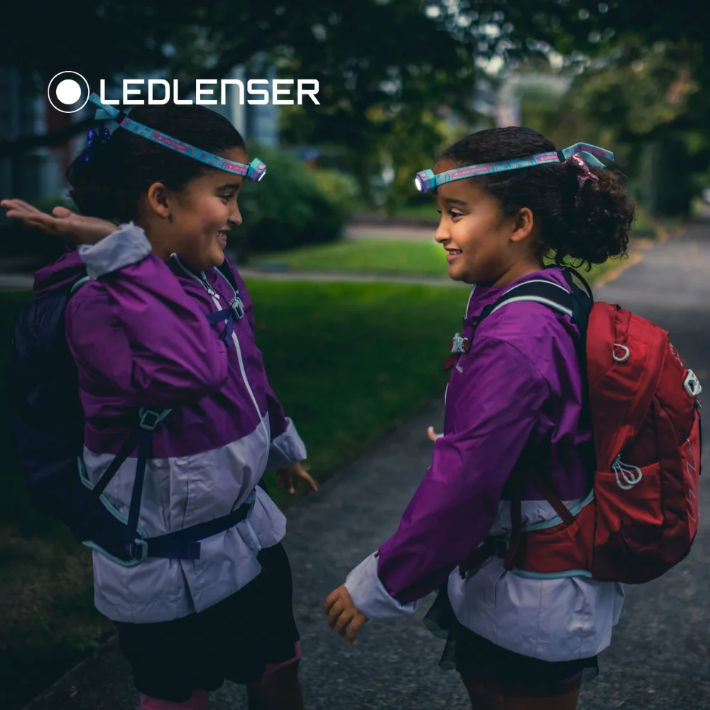 KidLED4R Rechargeable Head Torch, Purple Rainbows - Image 3