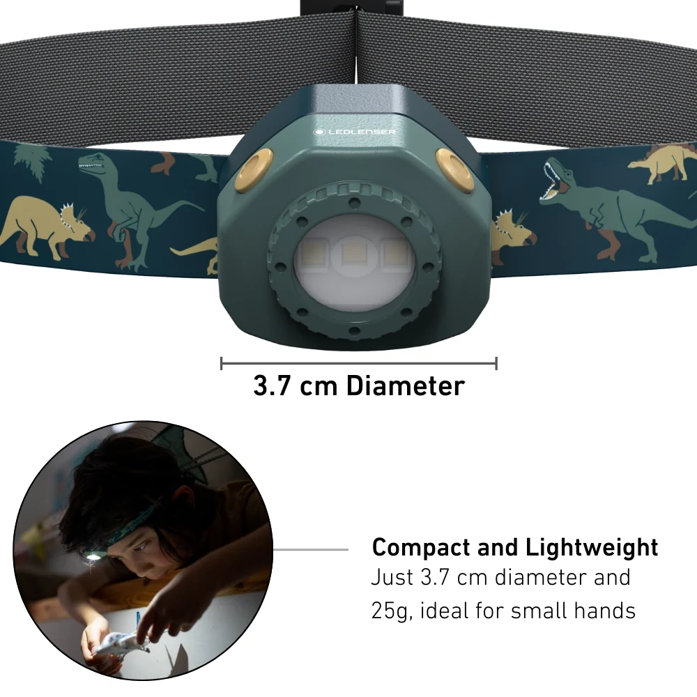 KidLED4R Rechargeable Head Torch, Purple Rainbows - Image 9