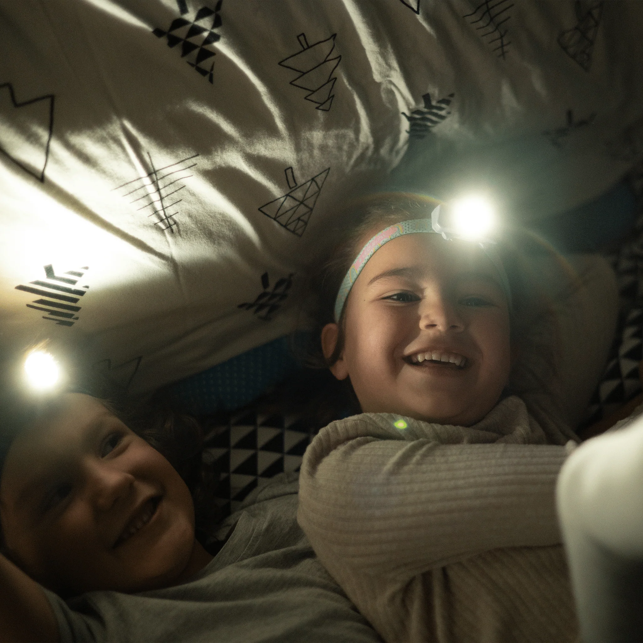 KidLED4R Rechargeable Head Torch, Purple Rainbows - Image 6