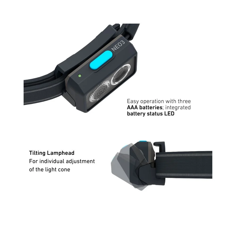 NEO3 Running Head Torch, 400 Lumens - Image 8