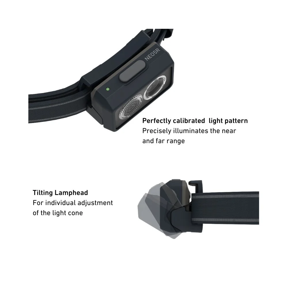NEO5R Rechargeable Running Head Torch with Chest Strap, 600 Lumens - Image 4