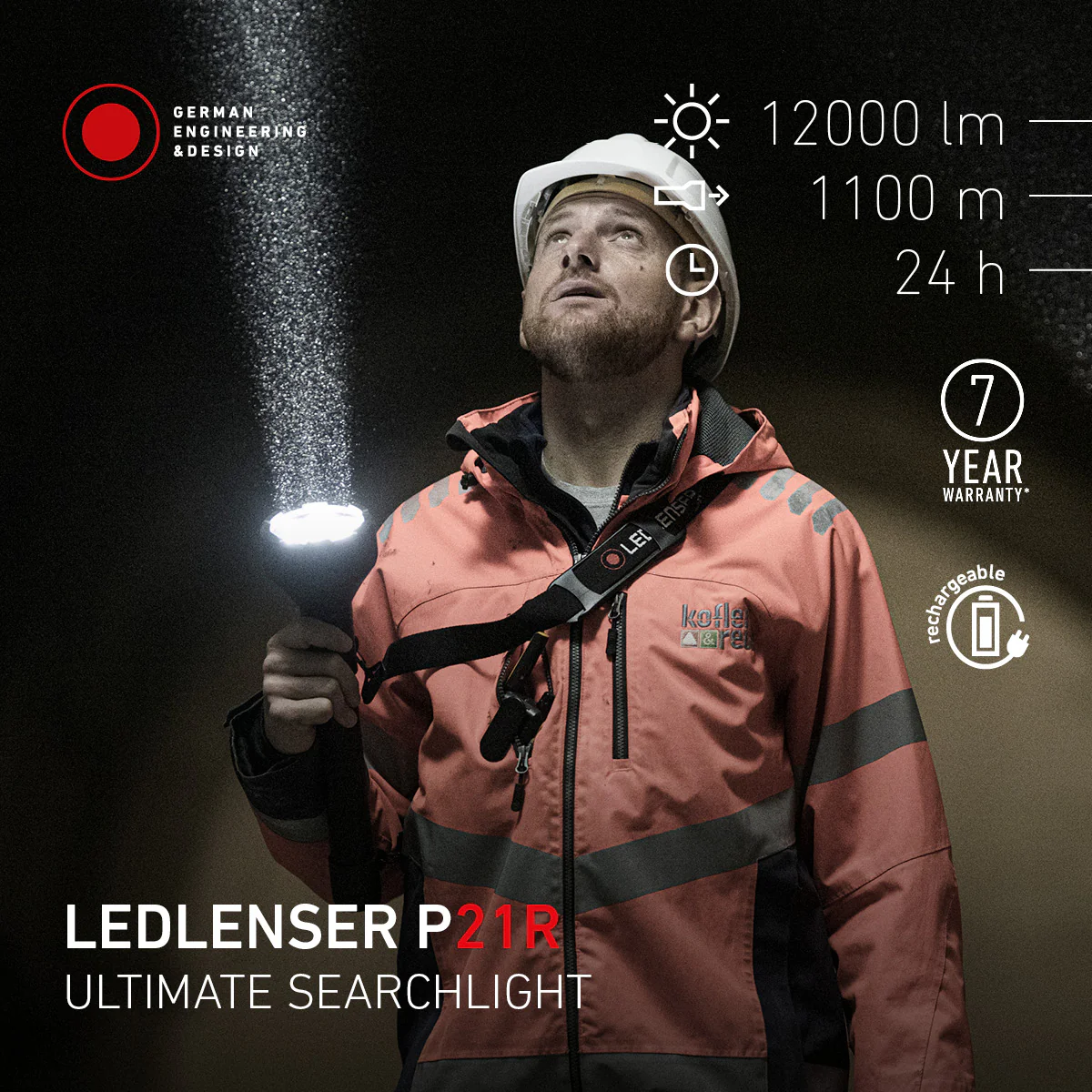 P21R Rechargeable Torch 2025, 12000 Lumens - Image 3