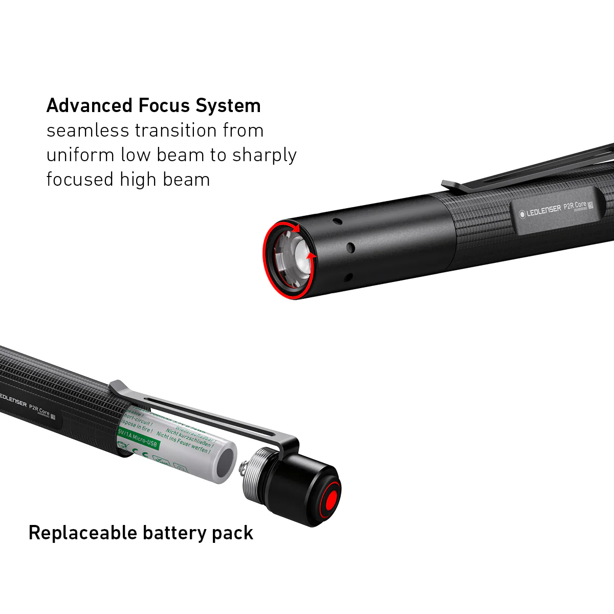 P2R Core Rechargeable Torch 2020, 120 Lumens - Image 4