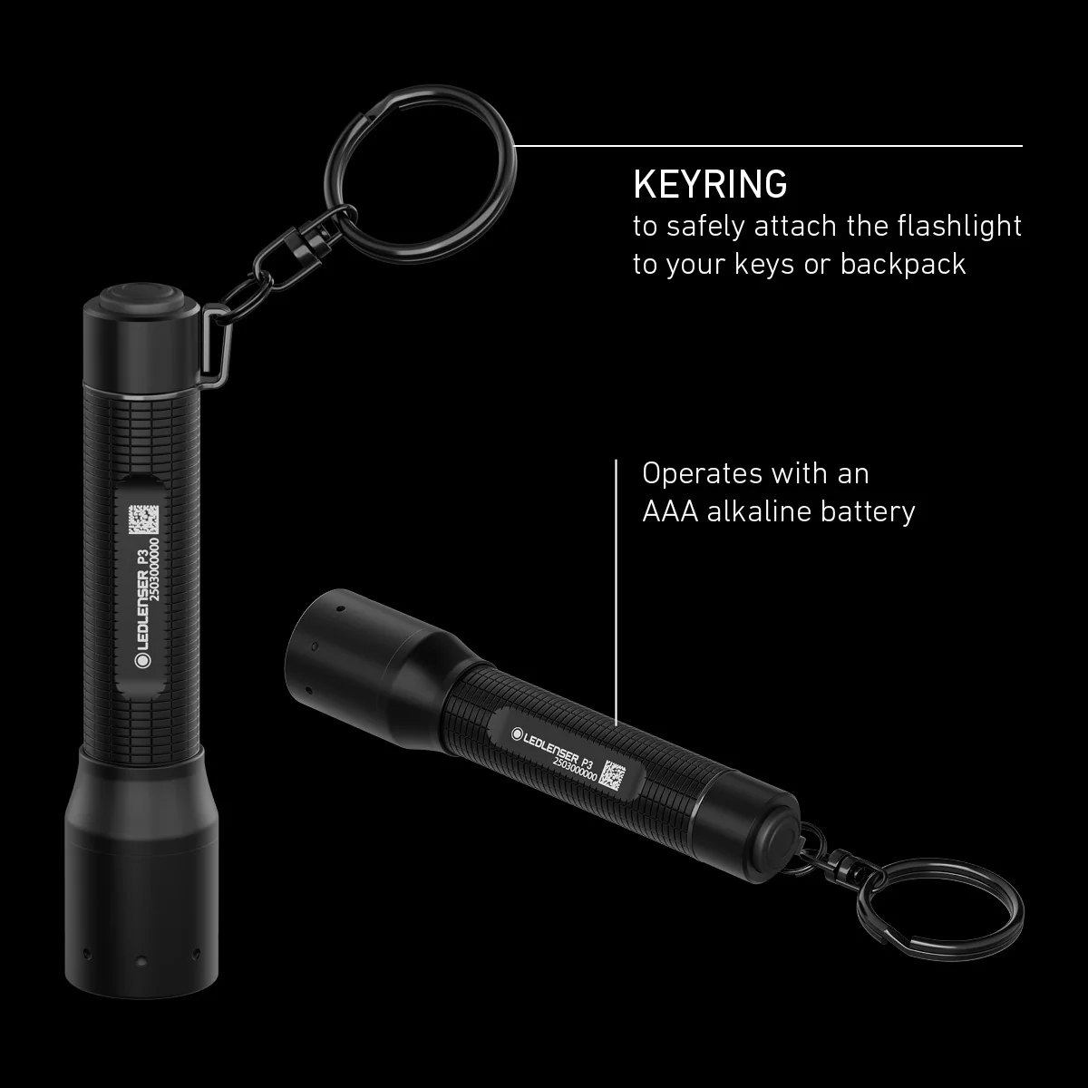P3 Battery Operated Keyring Torch 2025, 130 Lumens - Image 3