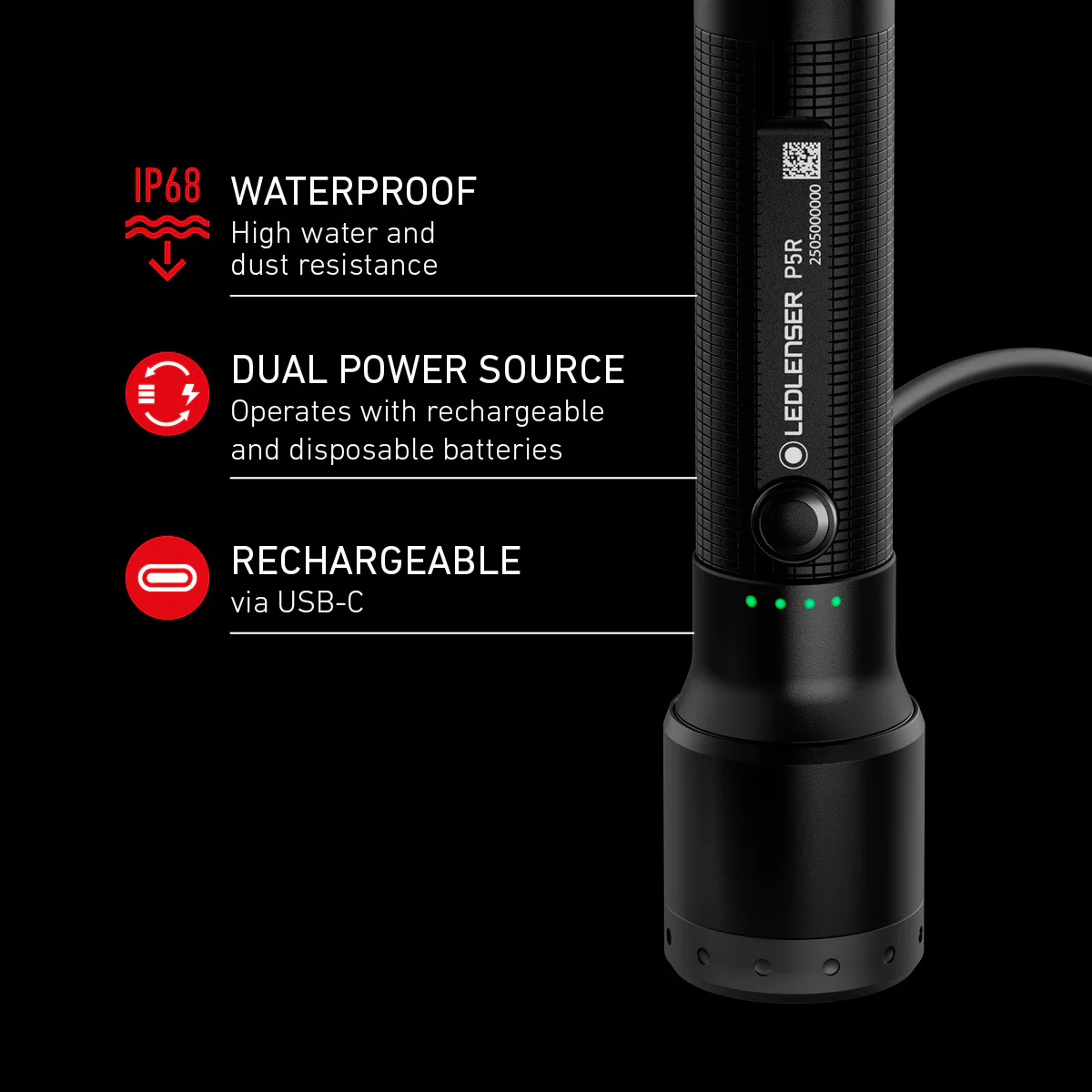 P5R Rechargeable Torch 2025, 750 Lumens - Image 3