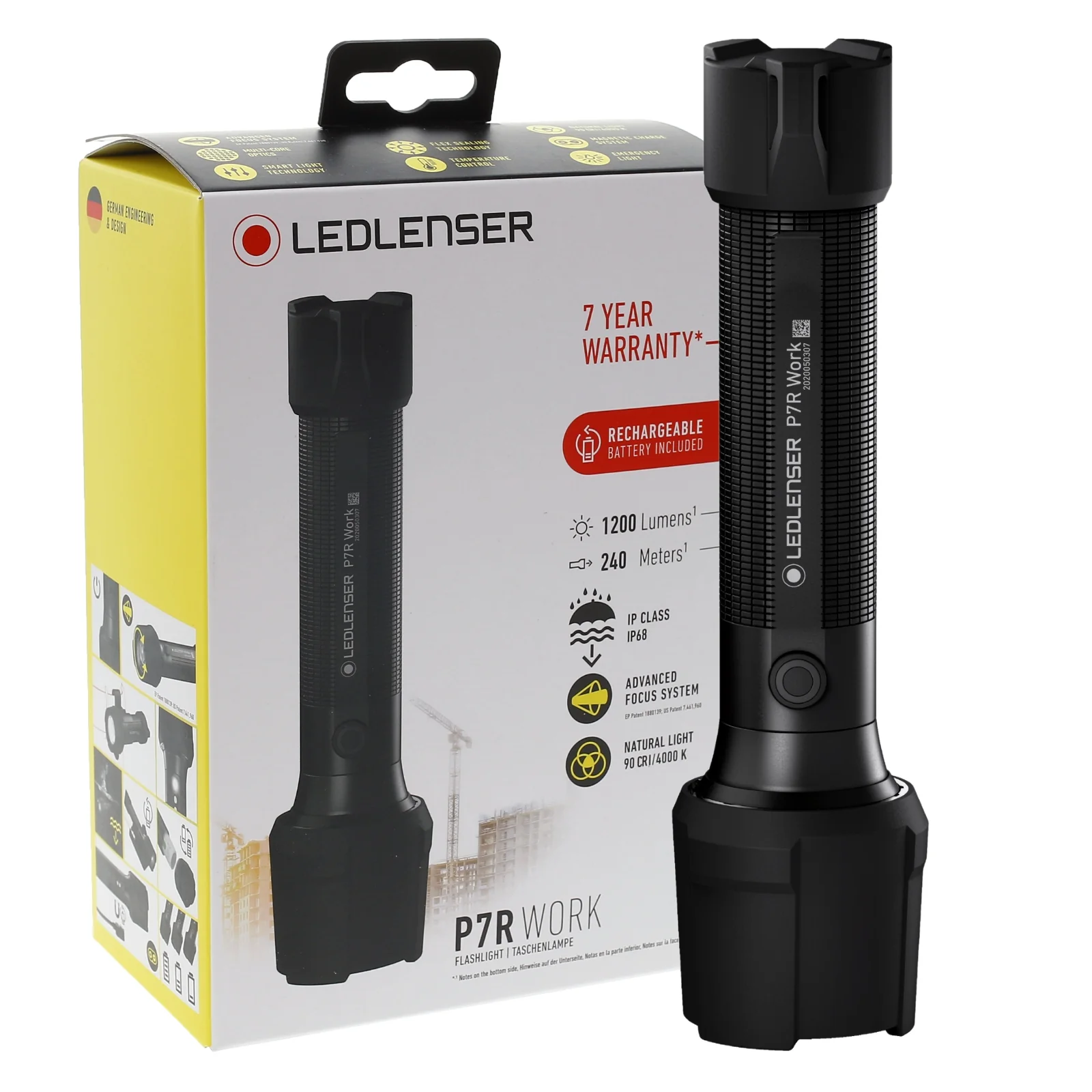 P7R Work Rechargeable Torch 2020, 1200 Lumens - Image 9