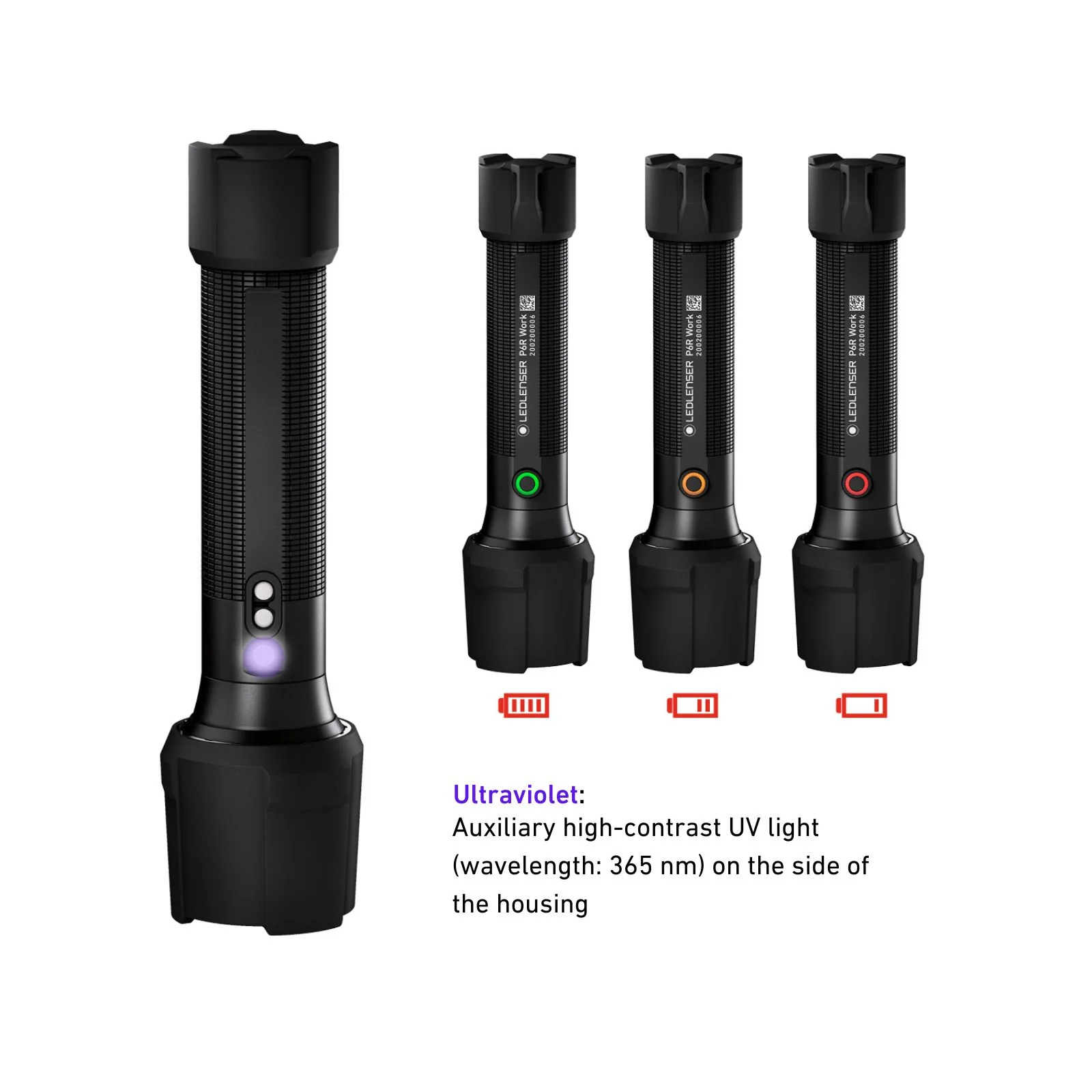 P7R Work UV Rechargeable Torch 2020, 1200 Lumens - Image 5