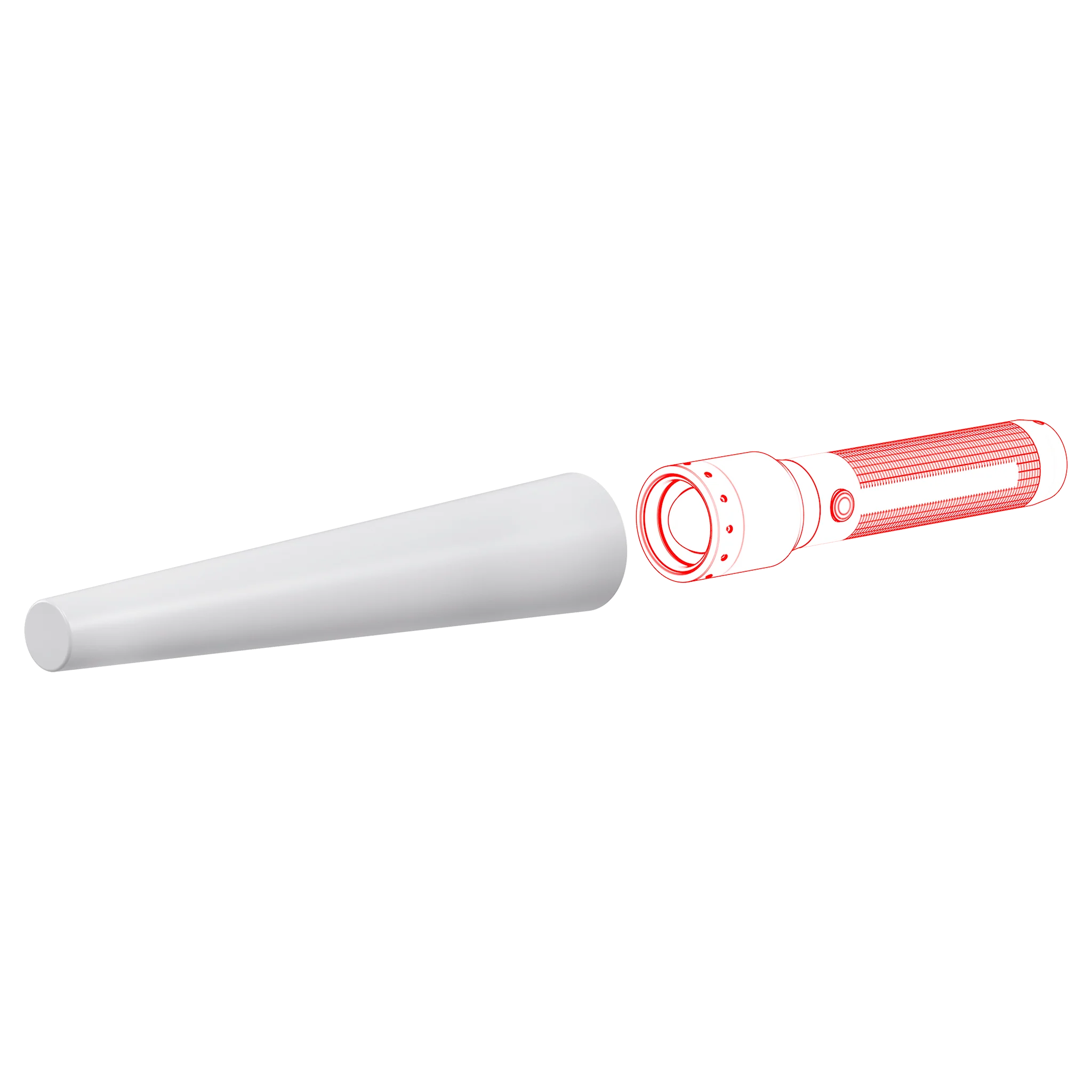 Torch Signal Cone White 35.1mm Diameter - Image 5