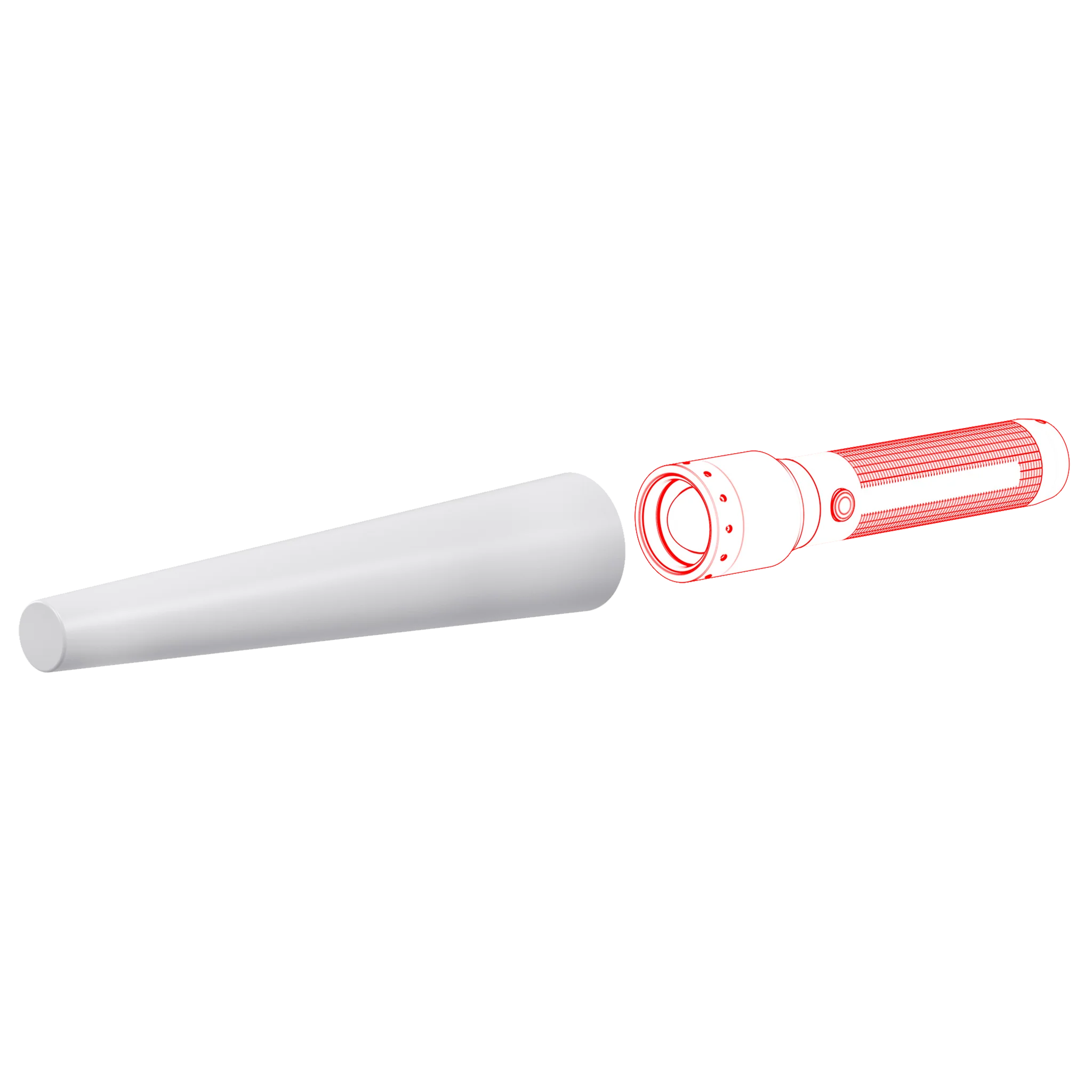 Torch Signal Cone White 53mm for P17R Core - Image 5