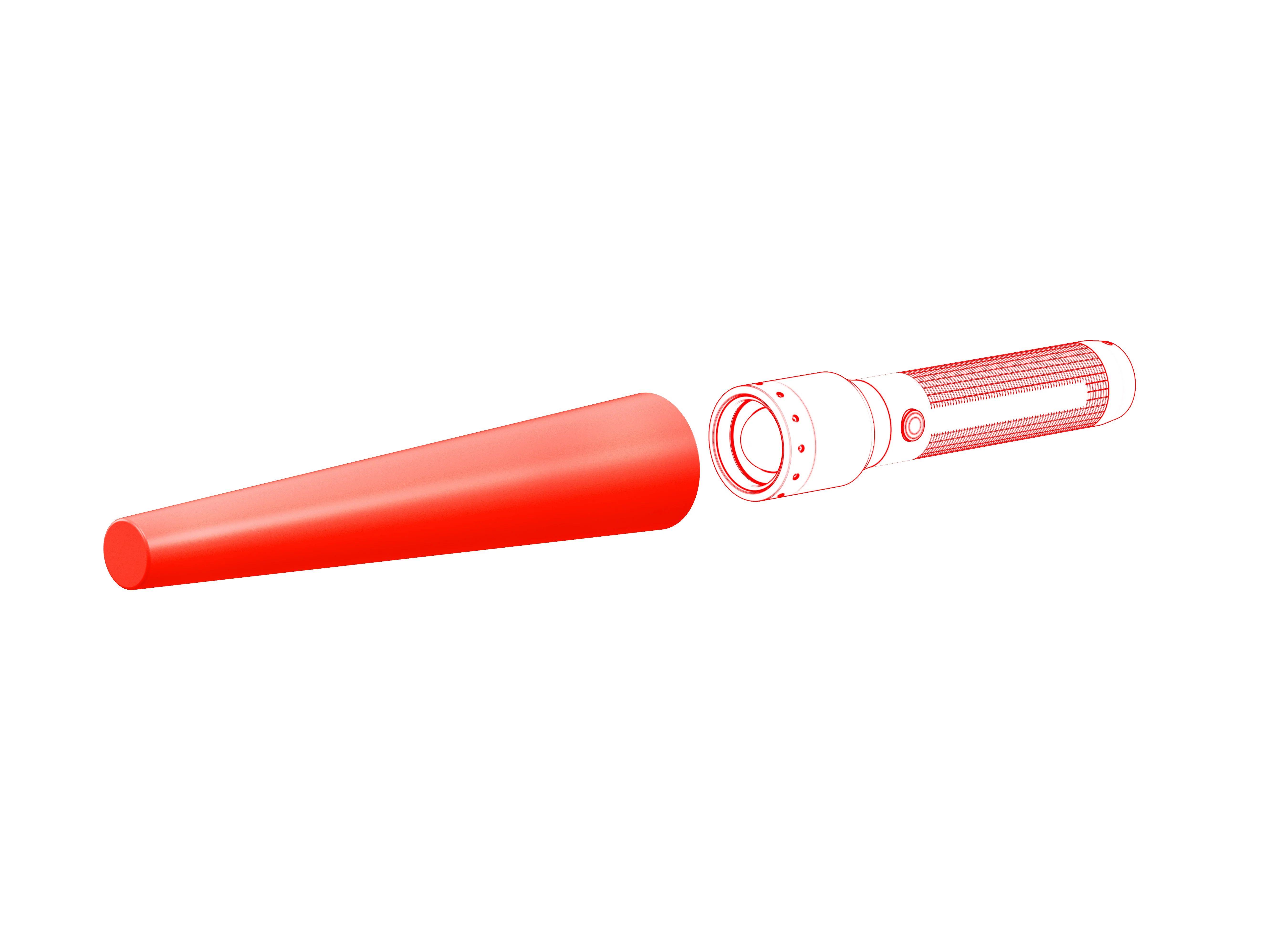 Torch Signal Cone Orange 37mm Diameter - Image 3