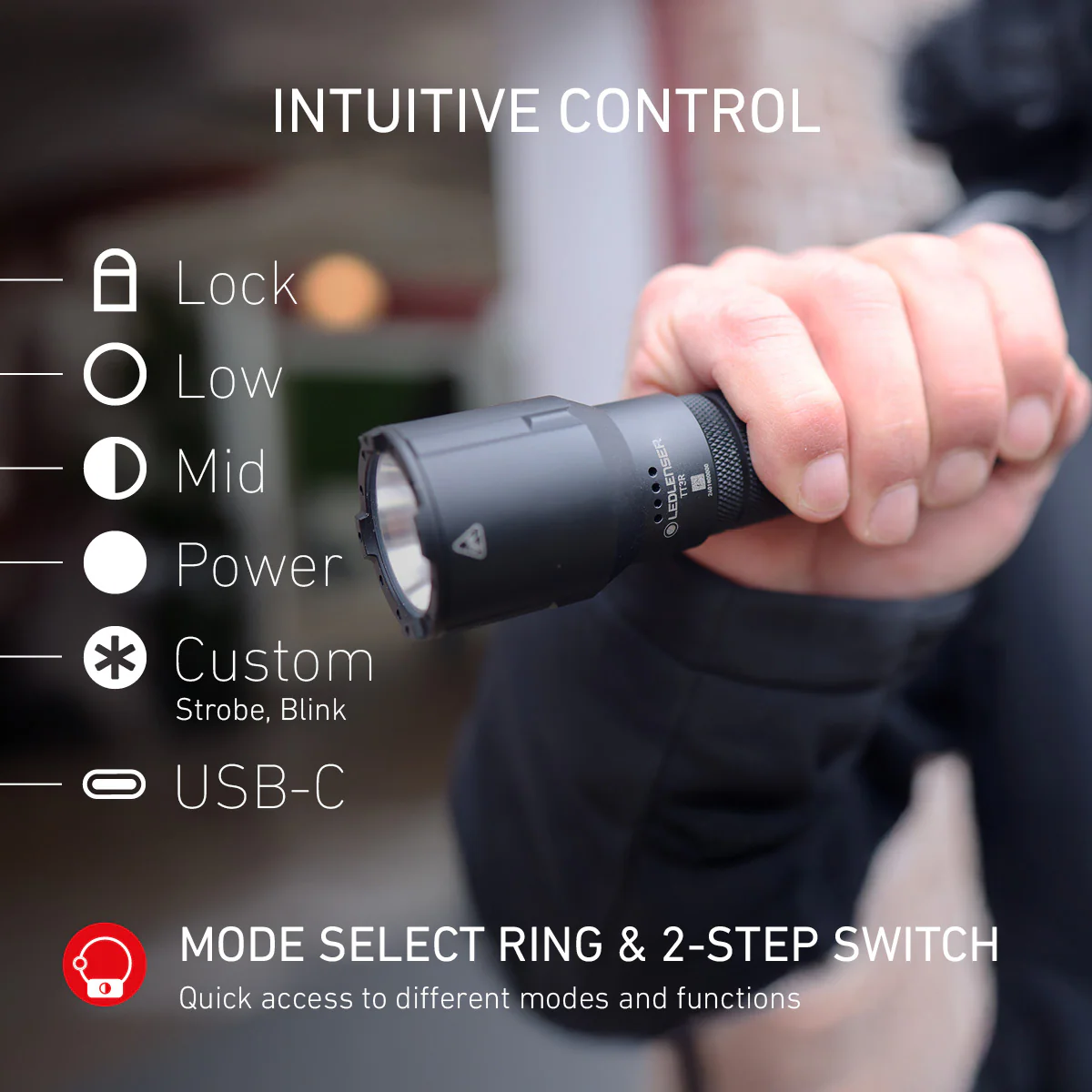 TT3R Tactical Rechargeable Torch 2025, 1900 Lumens - Image 5