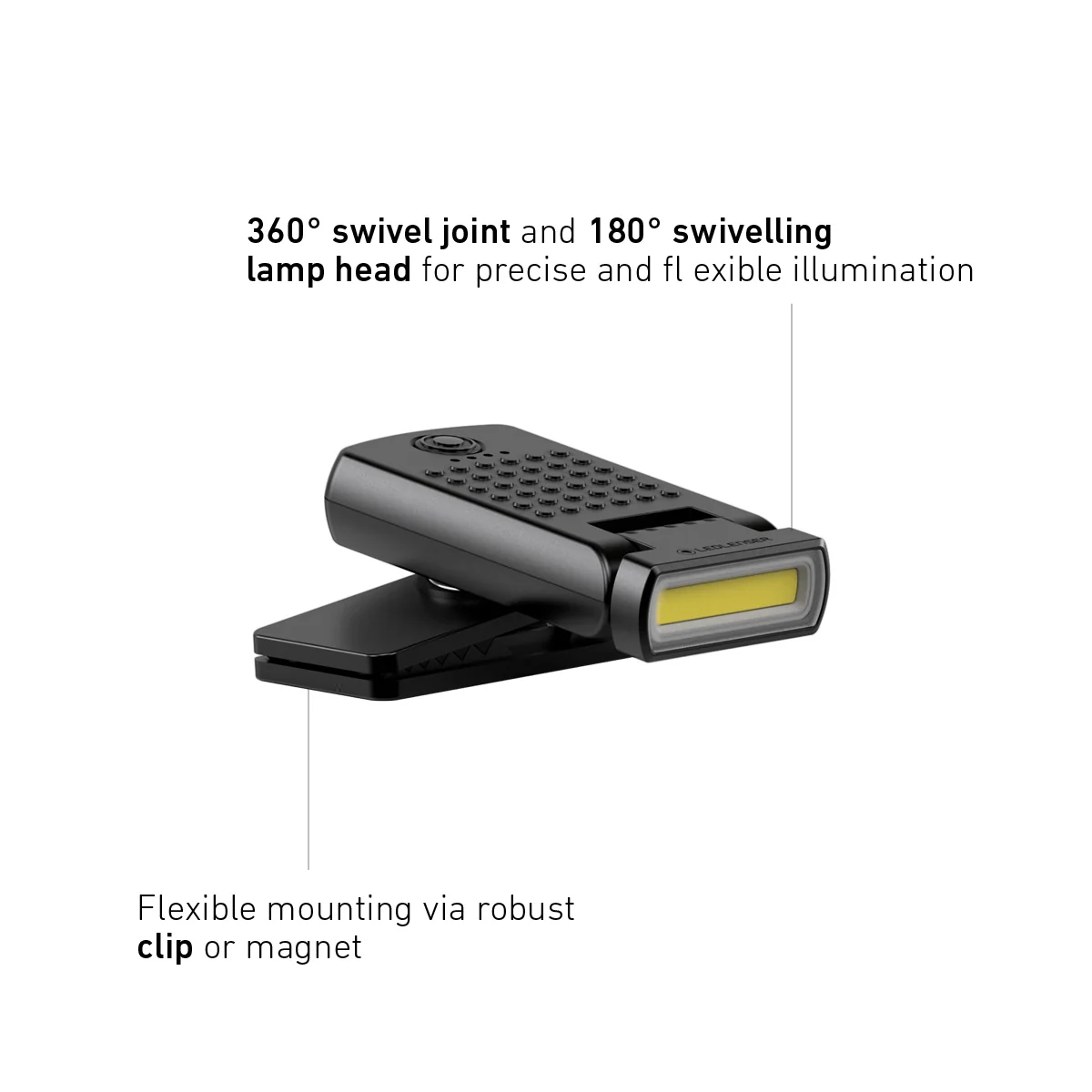 W1R WORK Rechargeable Clip Light, 220 Lumens - Image 5